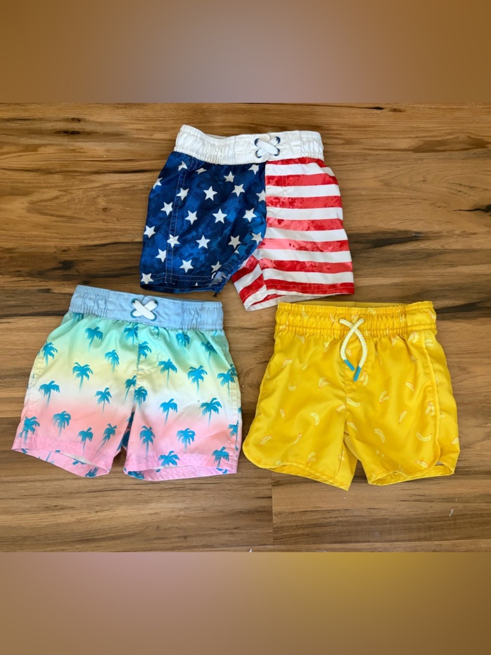 Cat & Jack Boys Swim Trunks Bundle 2T (3 Pairs)